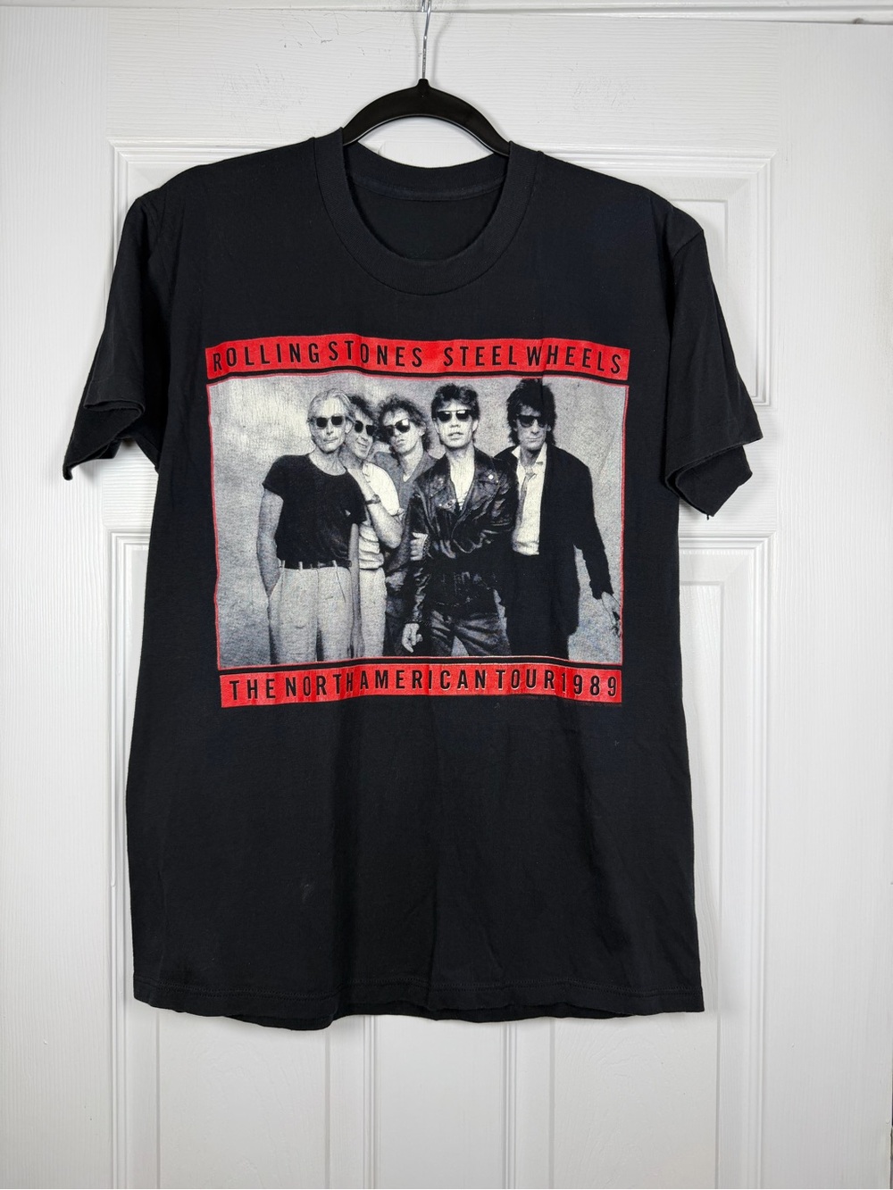 Vintage 1989 The Rolling Stones Steel Wheels Tour T Shirt Black M/L?.